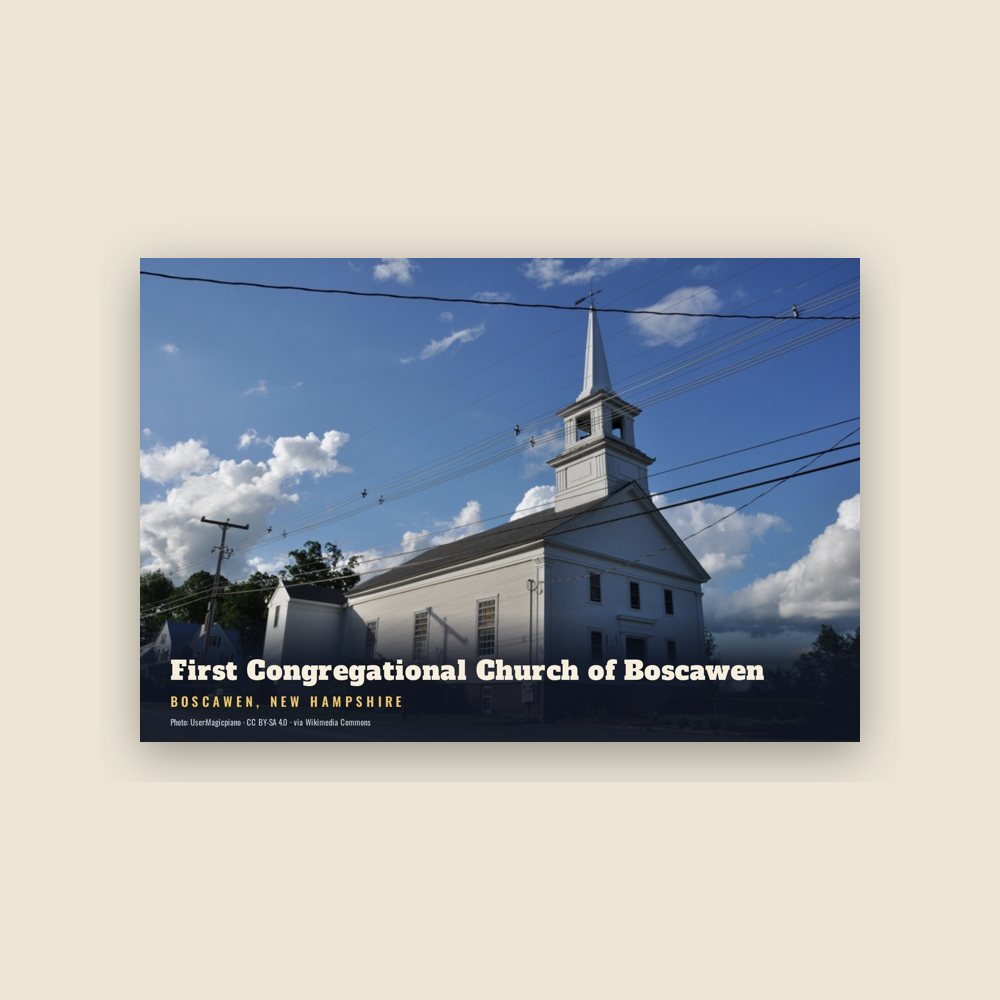 Boscawen First Congregational Church of Boscawen Postcard