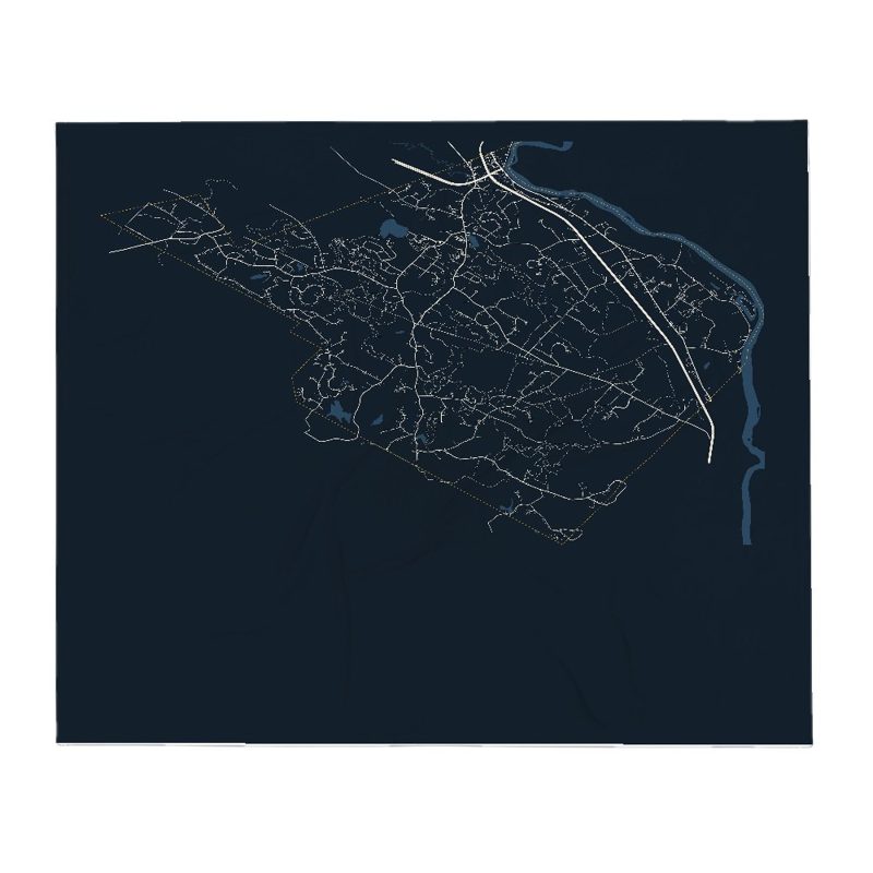 Bow Street Map Throw Blanket