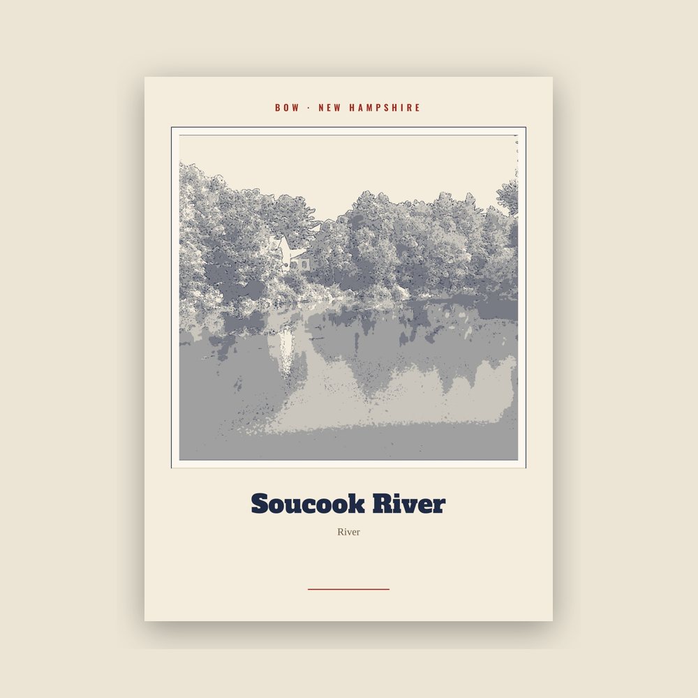 Bow Soucook River Landmark Print