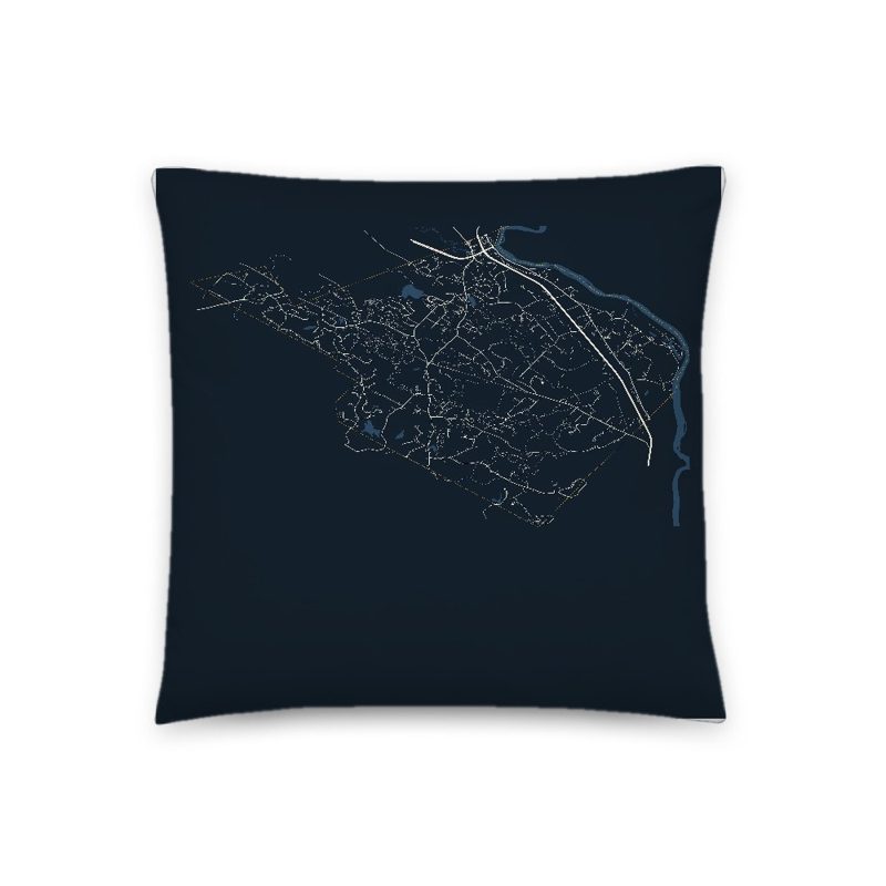 Bow Map Throw Pillow