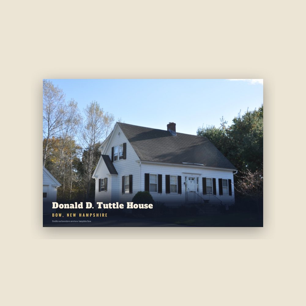 Bow Donald D. Tuttle House Postcard
