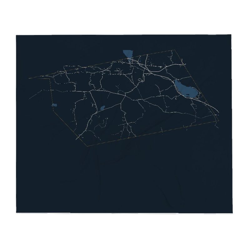 Bradford Street Map Throw Blanket