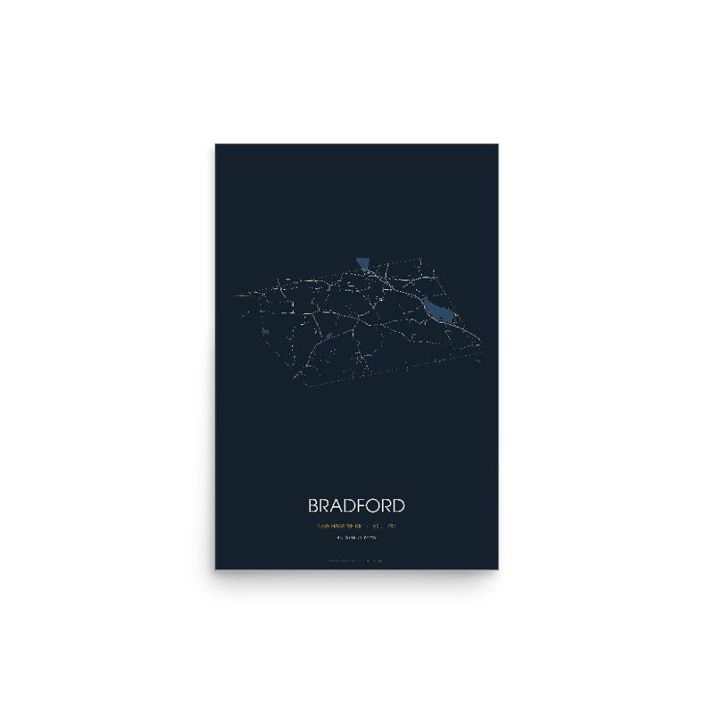 Bradford Street Map Poster · Midnight