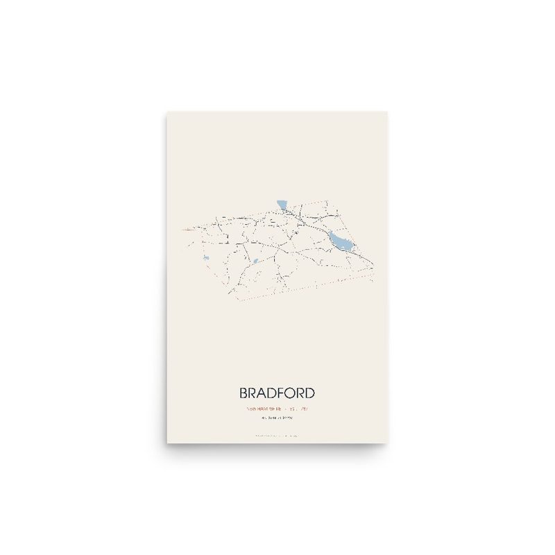 Bradford Street Map Poster · Linen