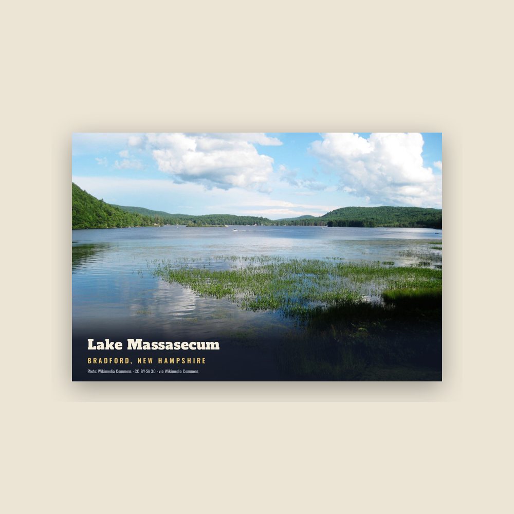 Bradford Lake Massasecum Postcard