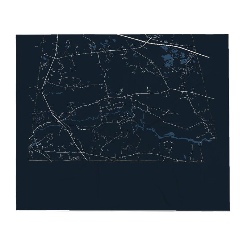 Brentwood Street Map Throw Blanket