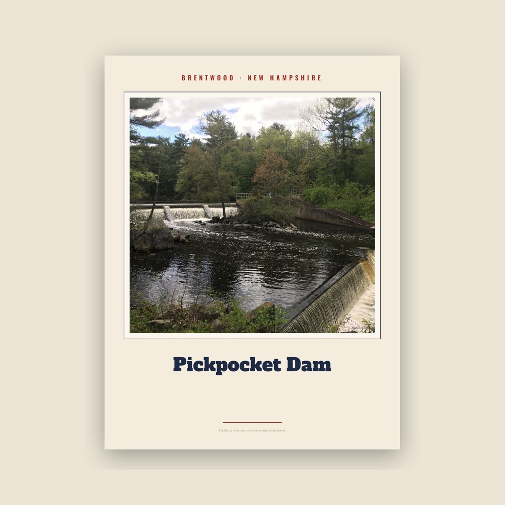 Brentwood Pickpocket Dam Landmark Print