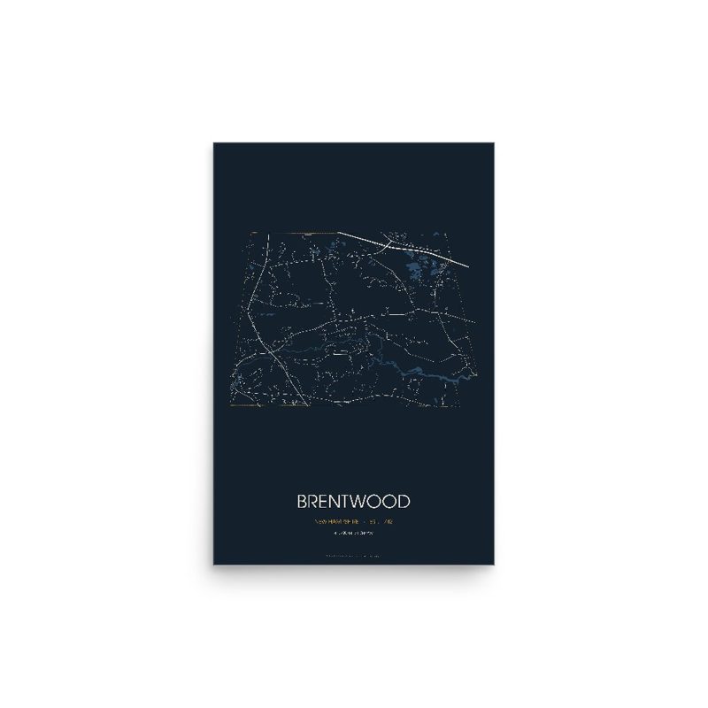 Brentwood Street Map Poster · Midnight
