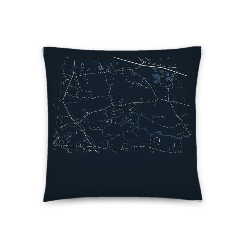 Brentwood Map Throw Pillow