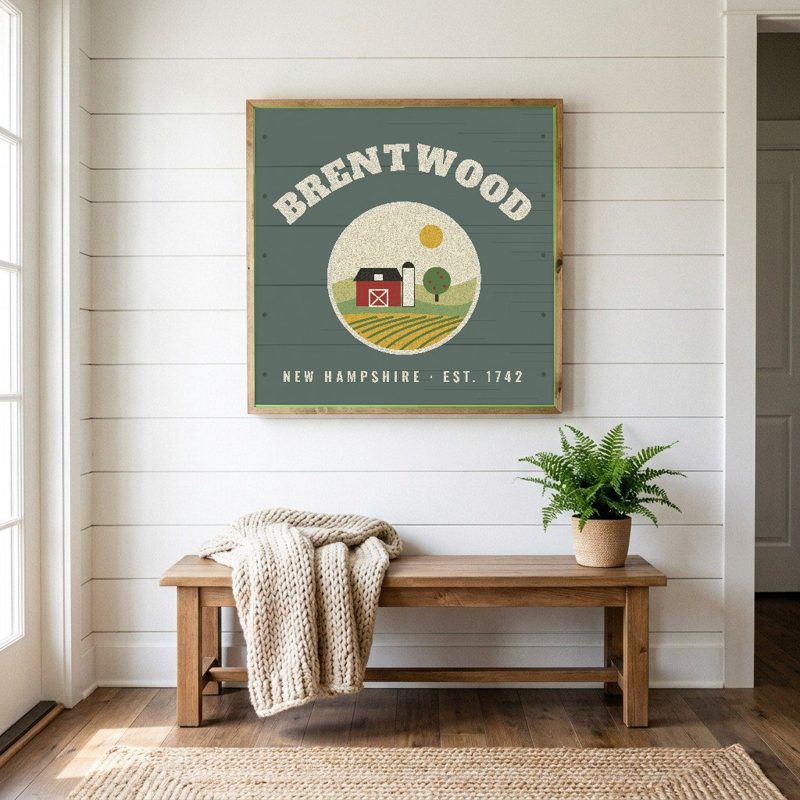 Brentwood Hometown Wood Sign