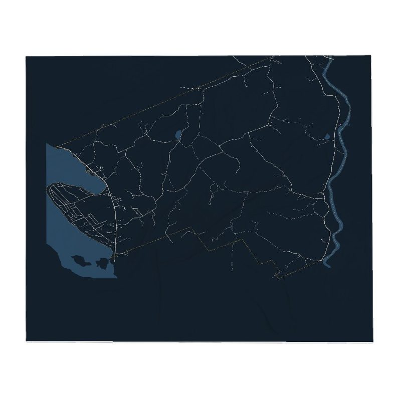 Bridgewater Street Map Throw Blanket