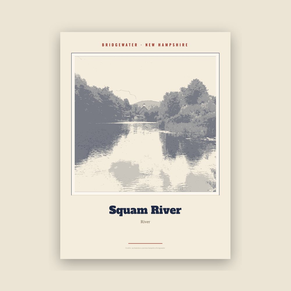 Bridgewater Squam River Landmark Print
