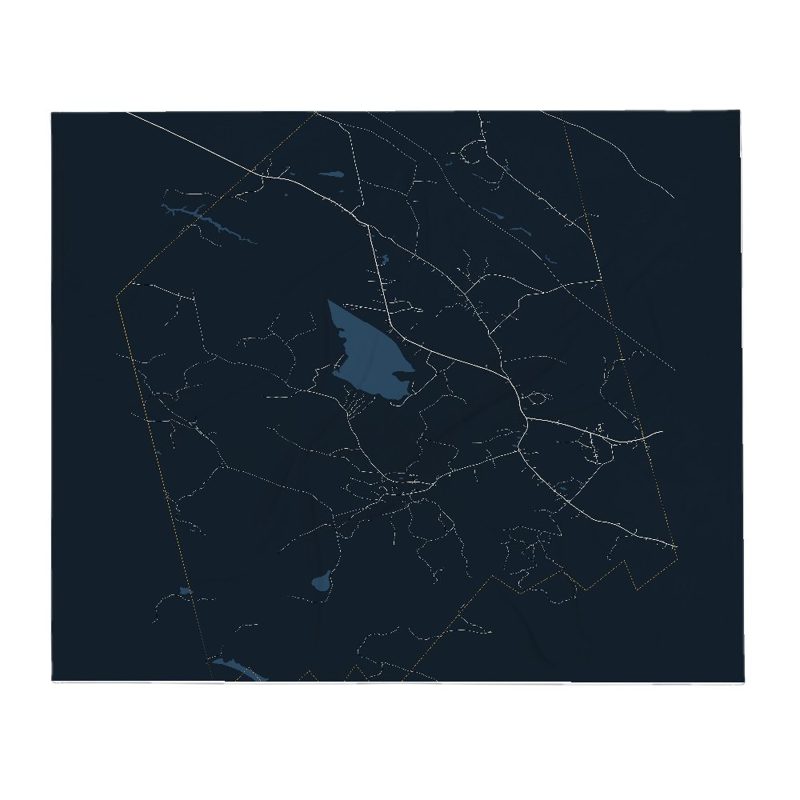 Brookfield Street Map Throw Blanket