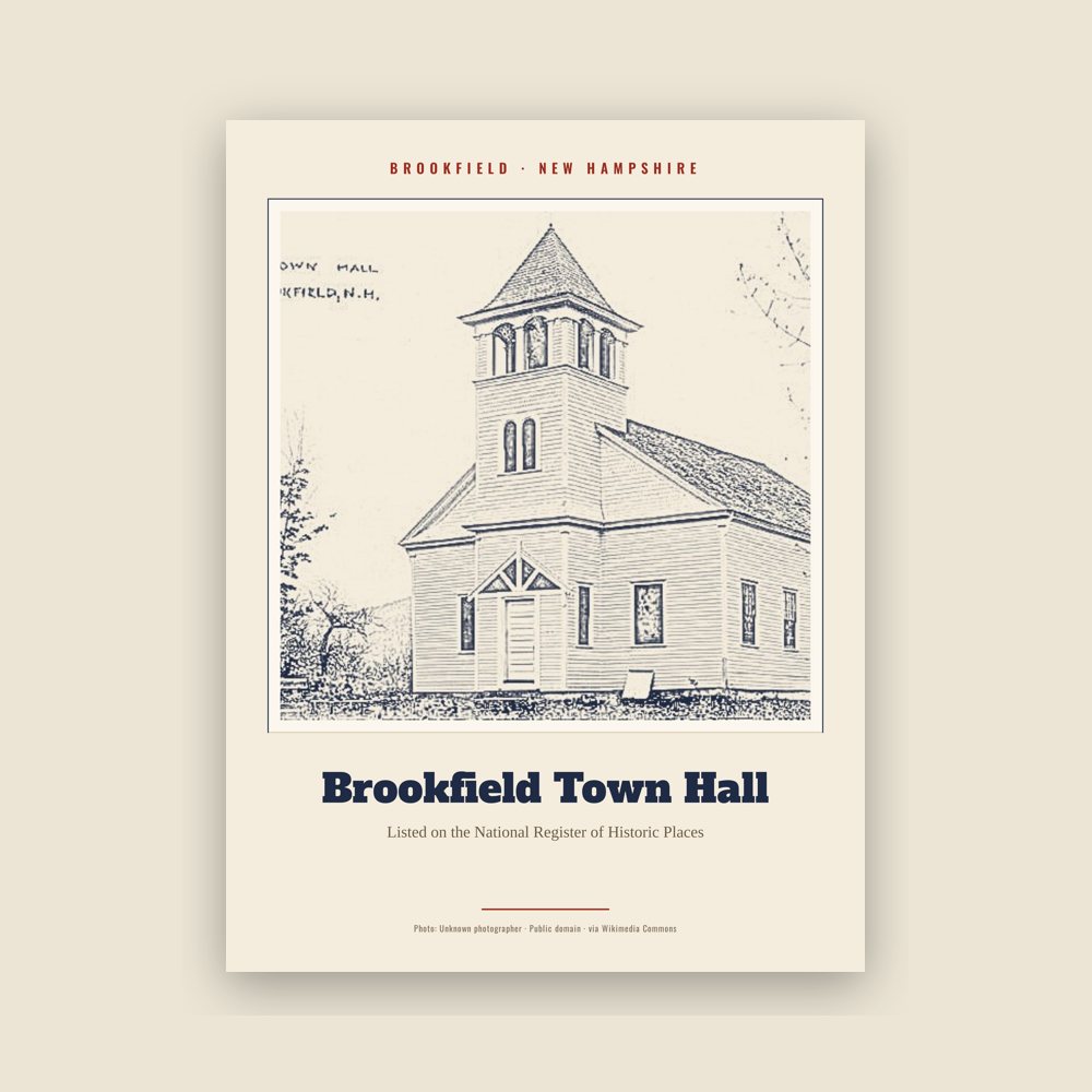 Brookfield Brookfield Town Hall Landmark Print