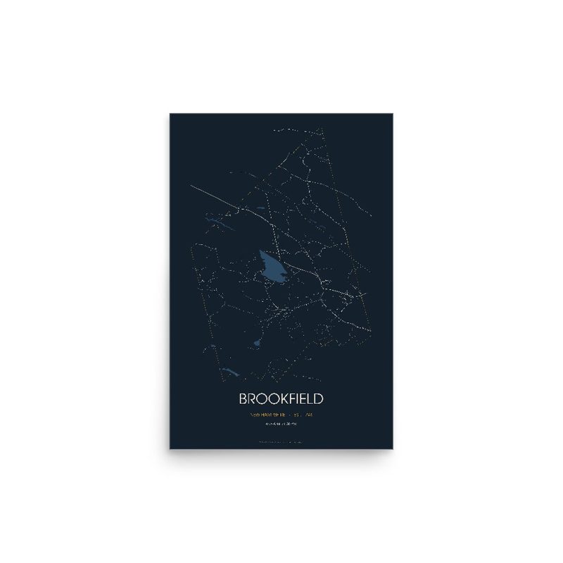 Brookfield Street Map Poster · Midnight