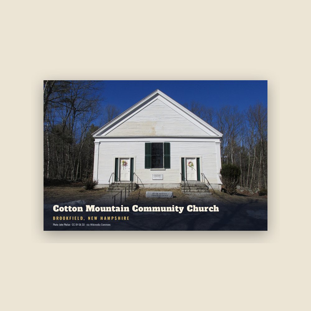 Brookfield Cotton Mountain Community Church Postcard