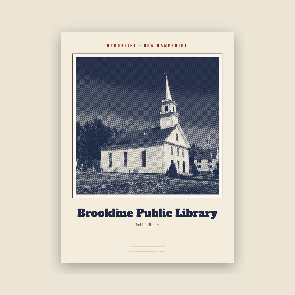 Brookline Brookline Public Library Landmark Print
