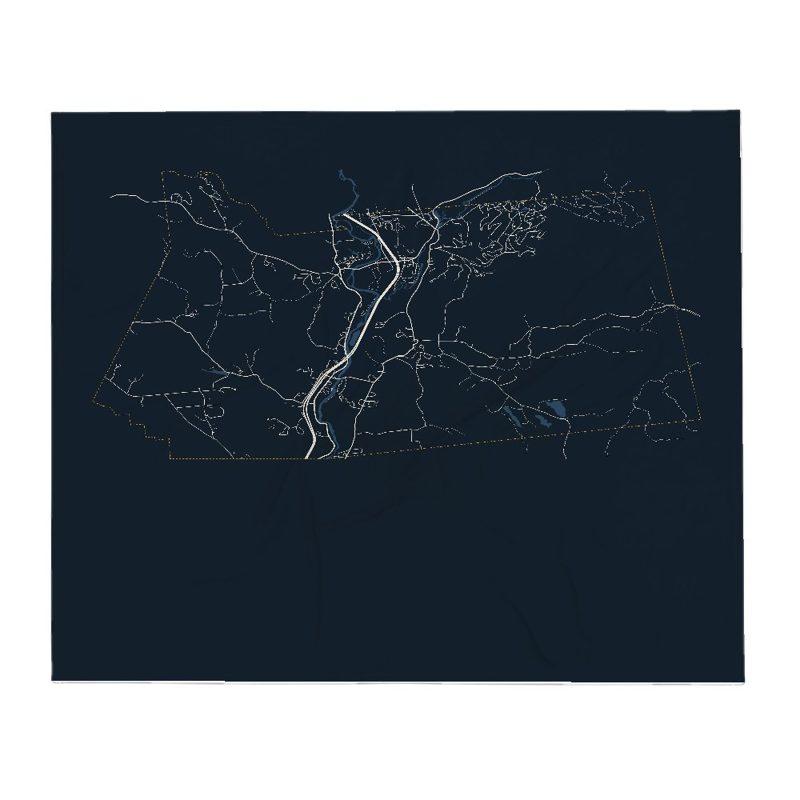 Campton Street Map Throw Blanket
