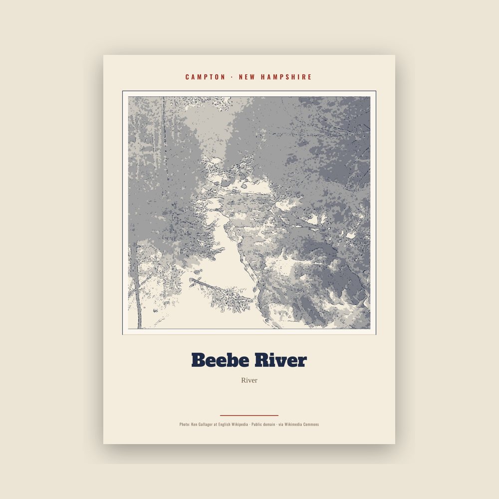 Campton Beebe River Landmark Print