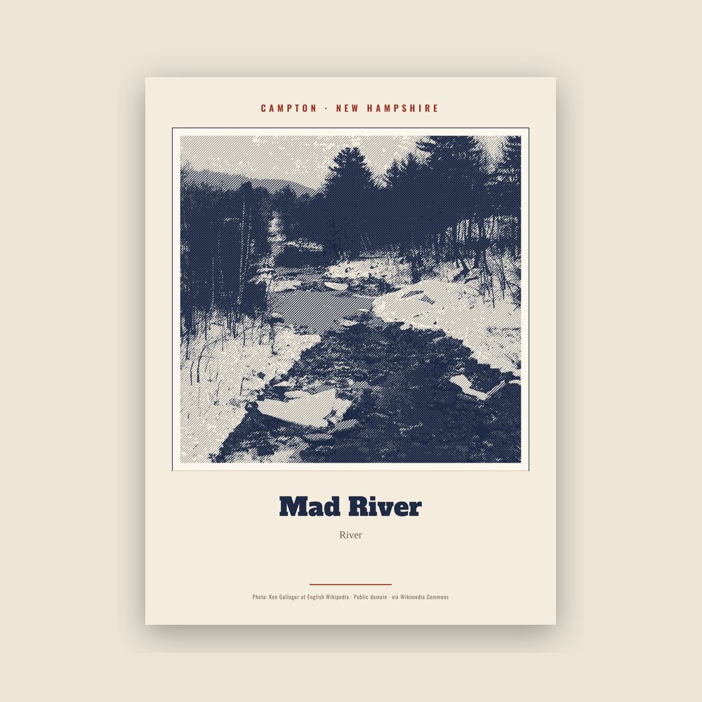 Campton Mad River Landmark Print