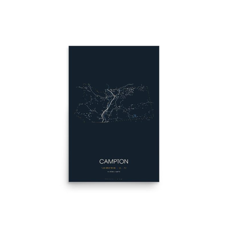 Campton Street Map Poster · Midnight