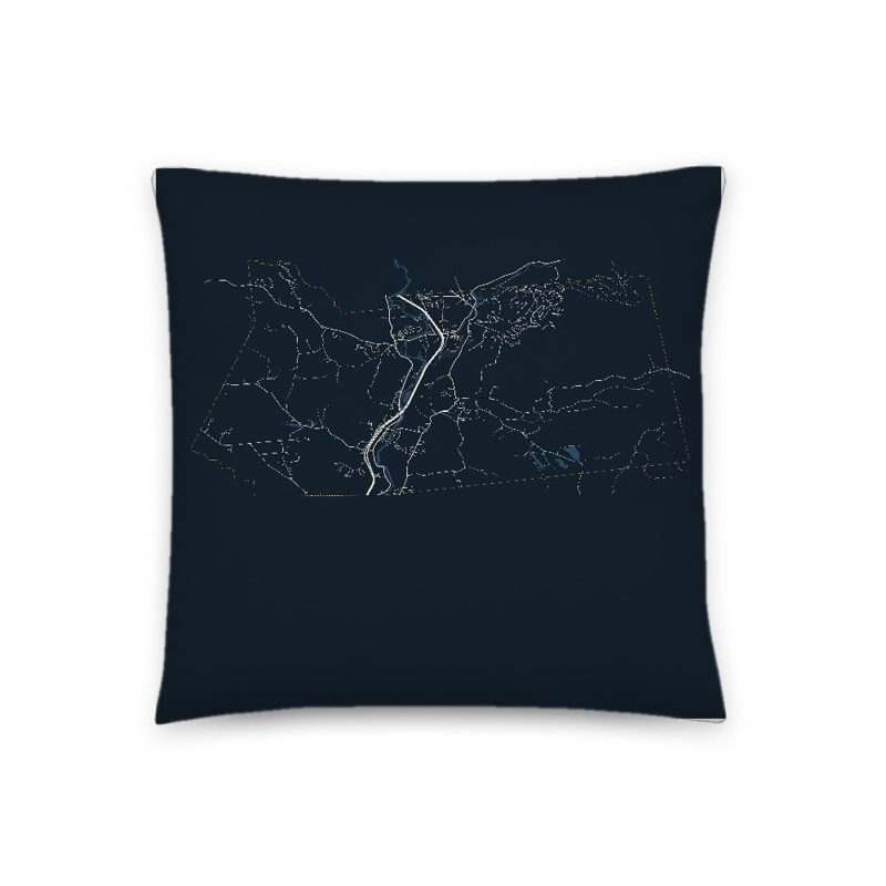 Campton Map Throw Pillow
