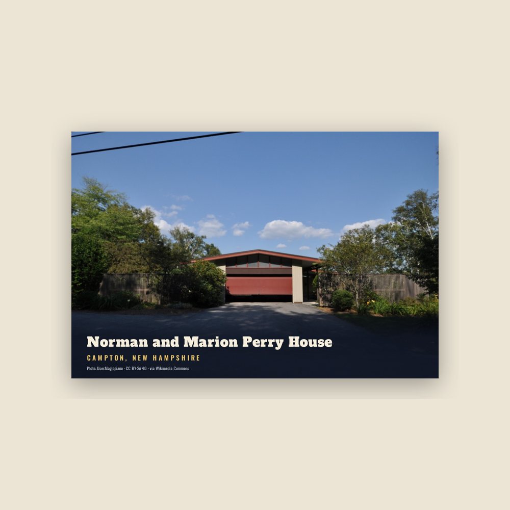 Campton Norman and Marion Perry House Postcard