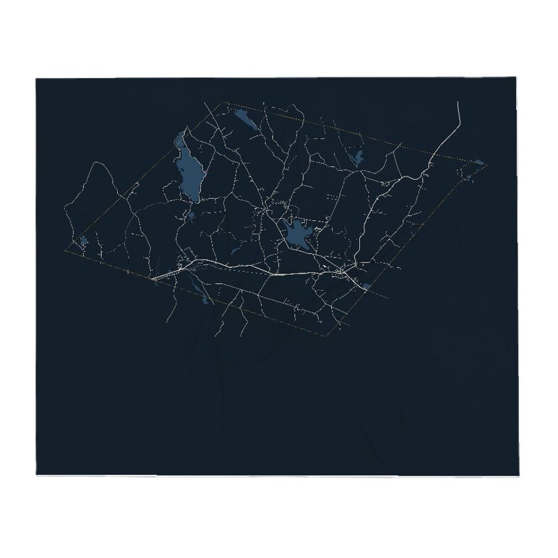 Canaan Street Map Throw Blanket