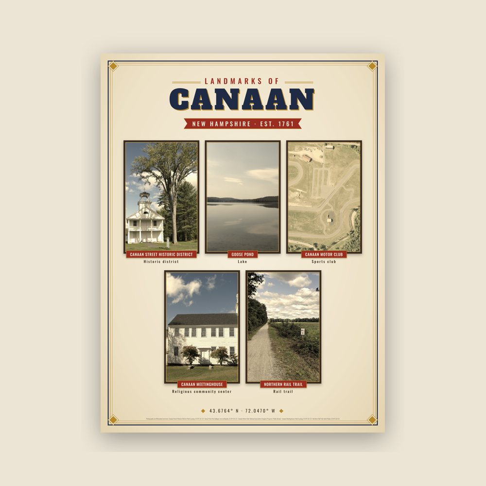 Canaan Landmarks Photo Poster