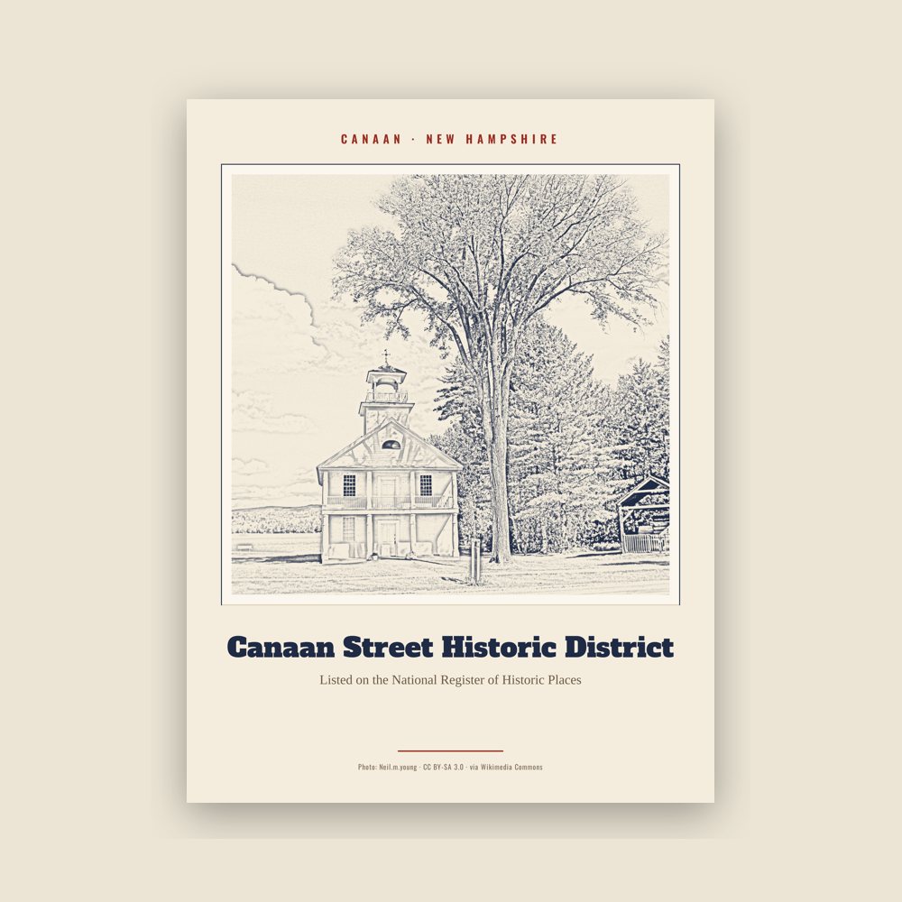 Canaan Canaan Street Historic District Landmark Print