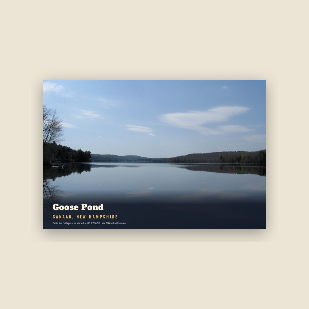 Canaan Goose Pond Postcard