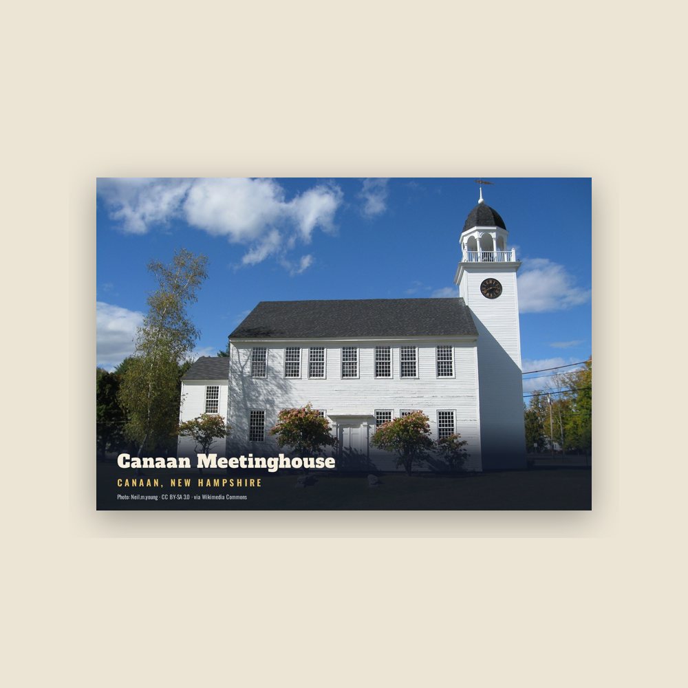 Canaan Canaan Meetinghouse Postcard