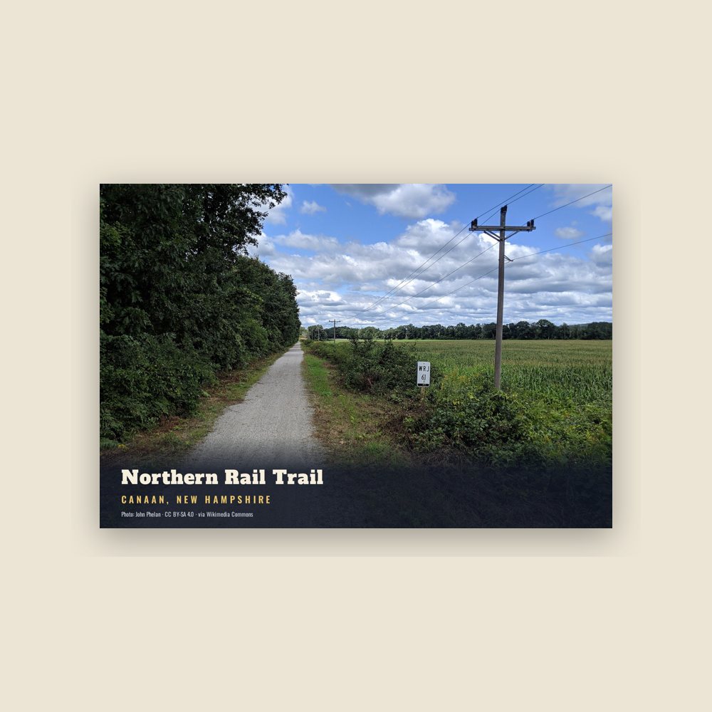 Canaan Northern Rail Trail Postcard