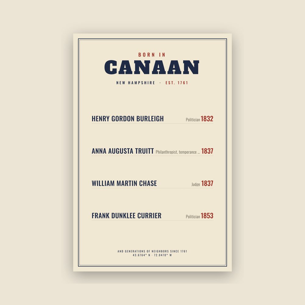 Canaan “Born In” Poster