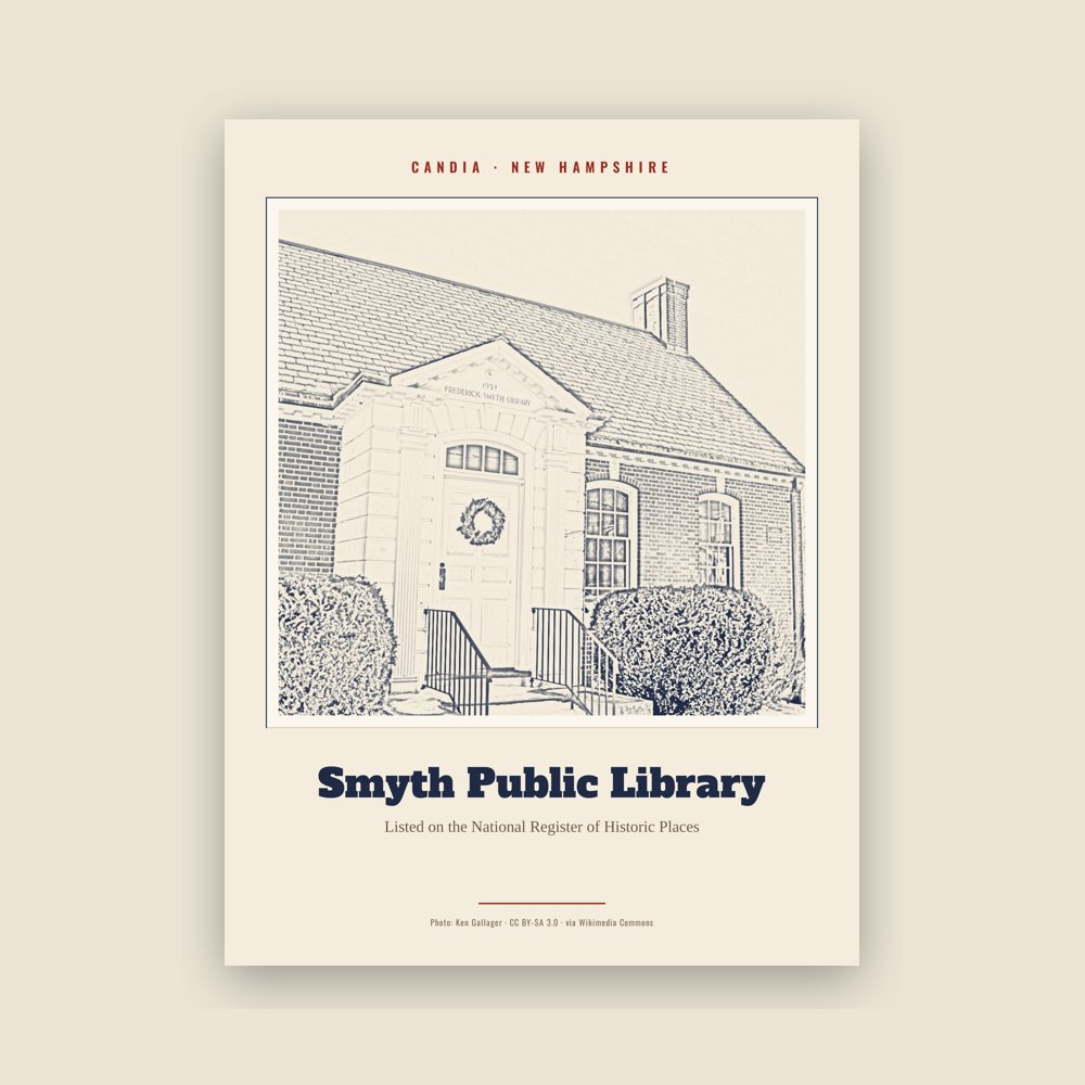 Candia Smyth Public Library Landmark Print