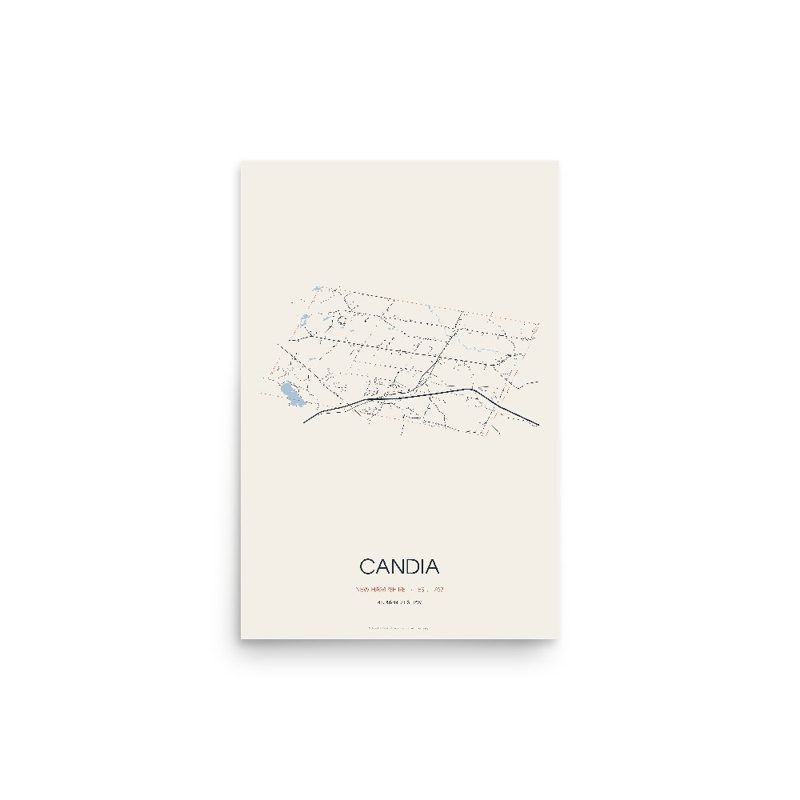 Candia Street Map Poster · Linen
