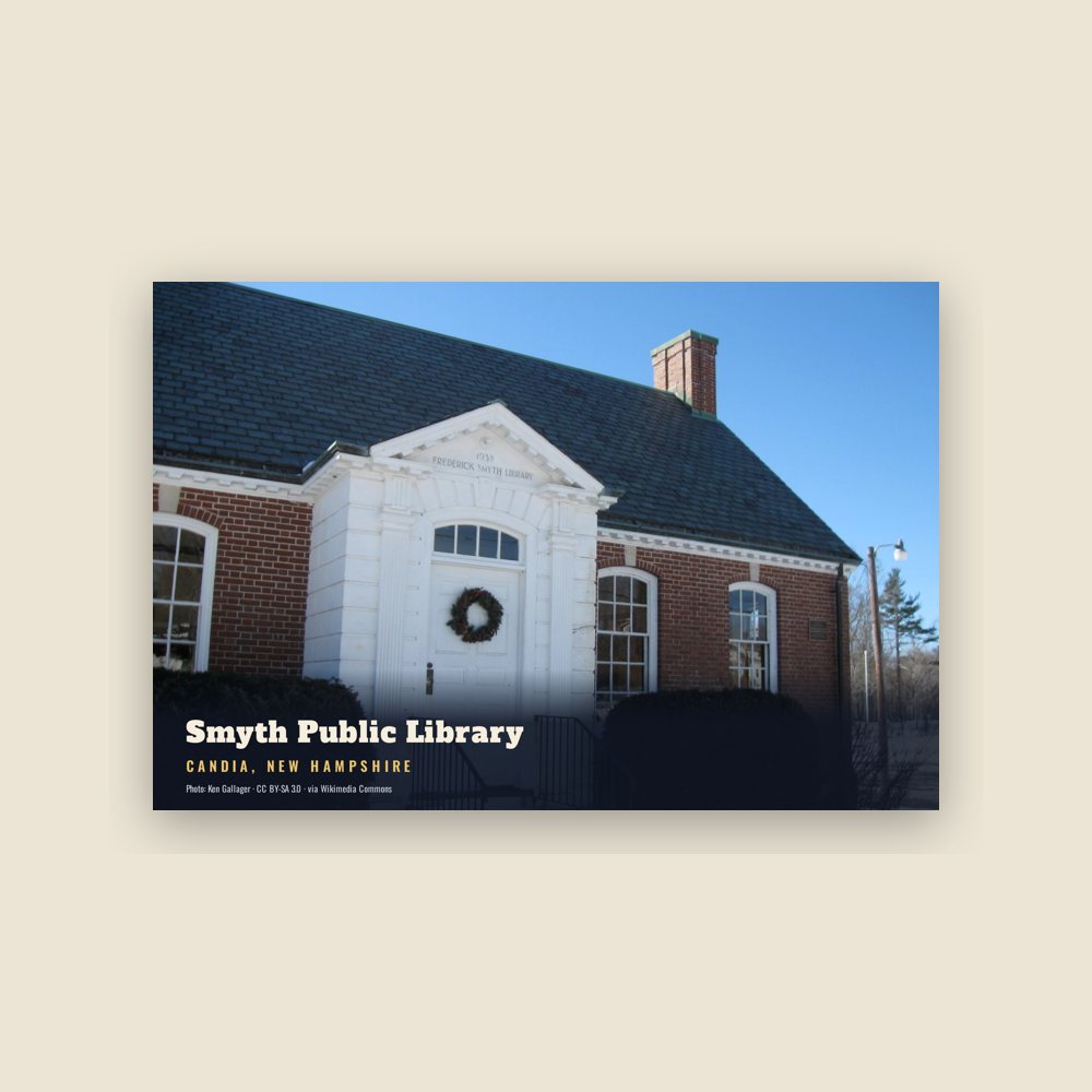 Candia Smyth Public Library Postcard