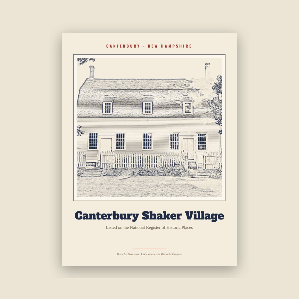 Canterbury Canterbury Shaker Village Landmark Print
