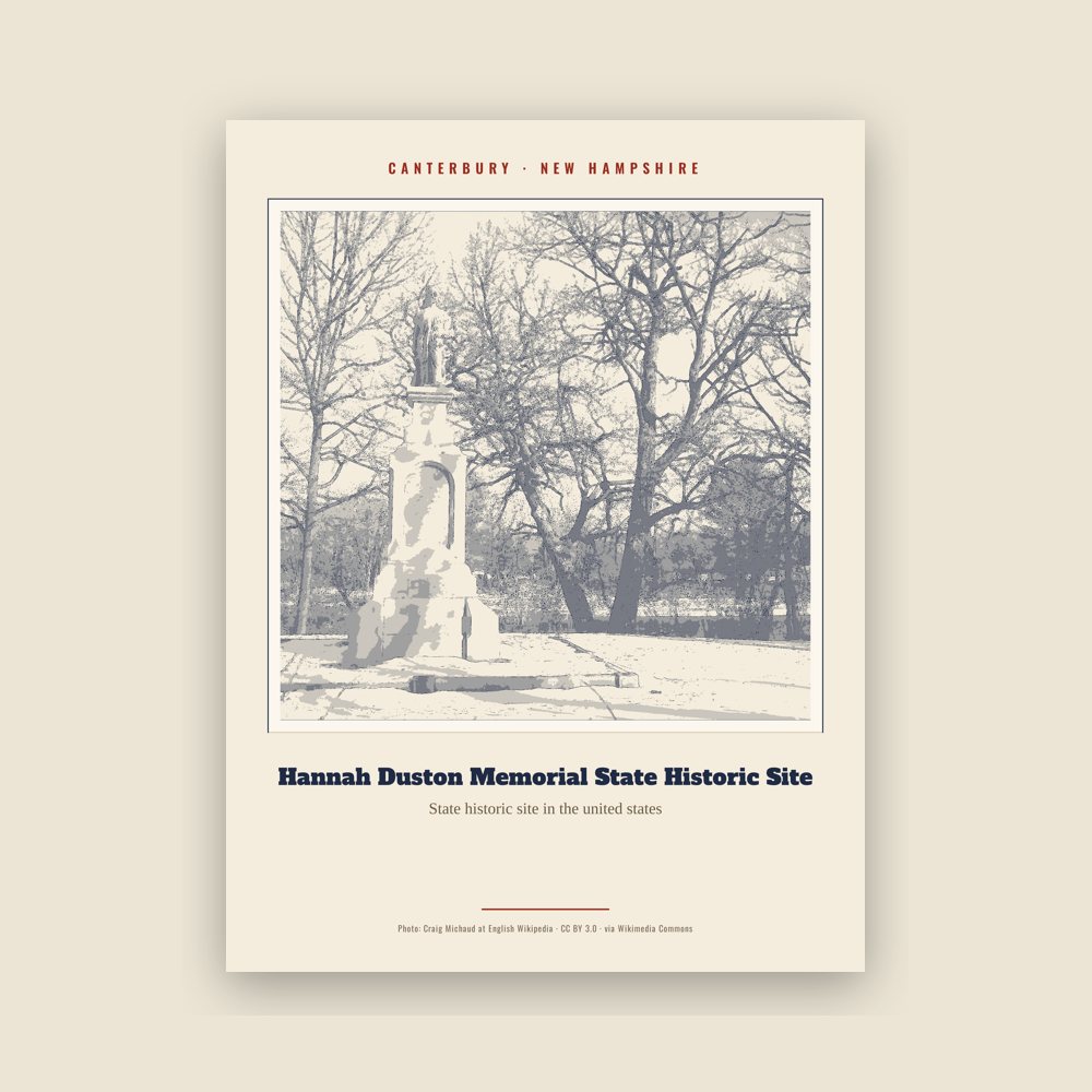 Canterbury Hannah Duston Memorial State Historic Site Landmark Print