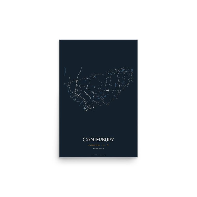 Canterbury Street Map Poster · Midnight