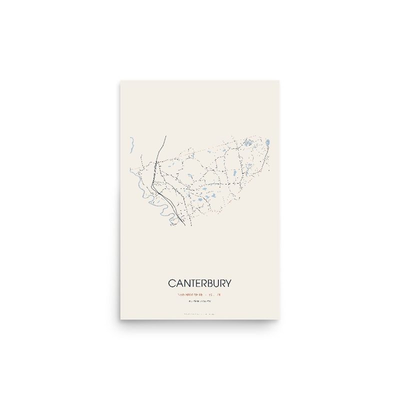 Canterbury Street Map Poster · Linen