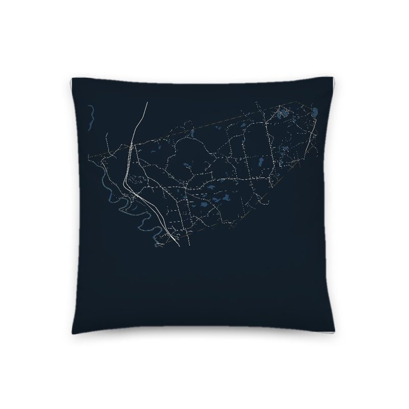 Canterbury Map Throw Pillow