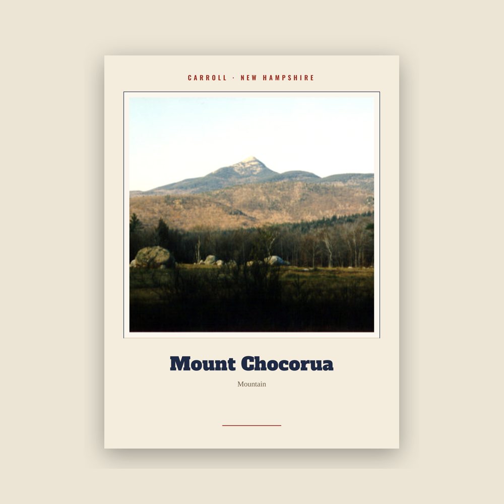 Carroll Mount Chocorua Landmark Print