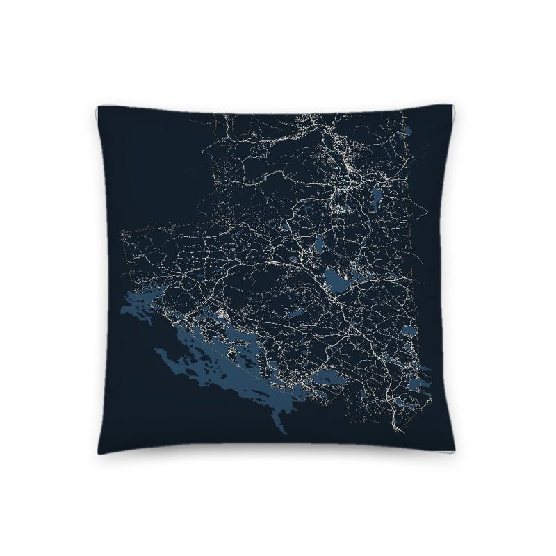 Carroll Map Throw Pillow