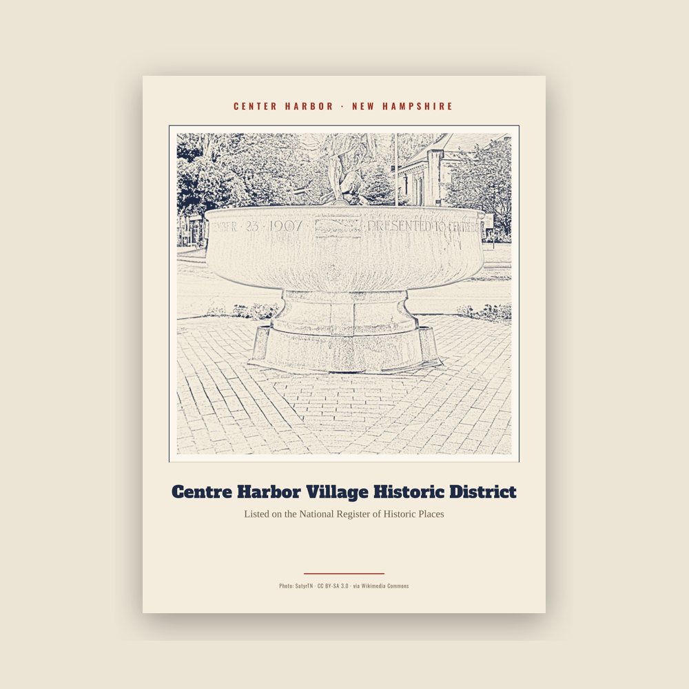 Center Harbor Centre Harbor Village Historic District Landmark Print