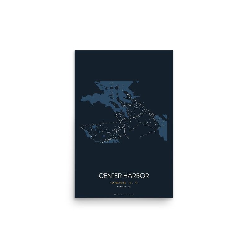 Center Harbor Street Map Poster · Midnight