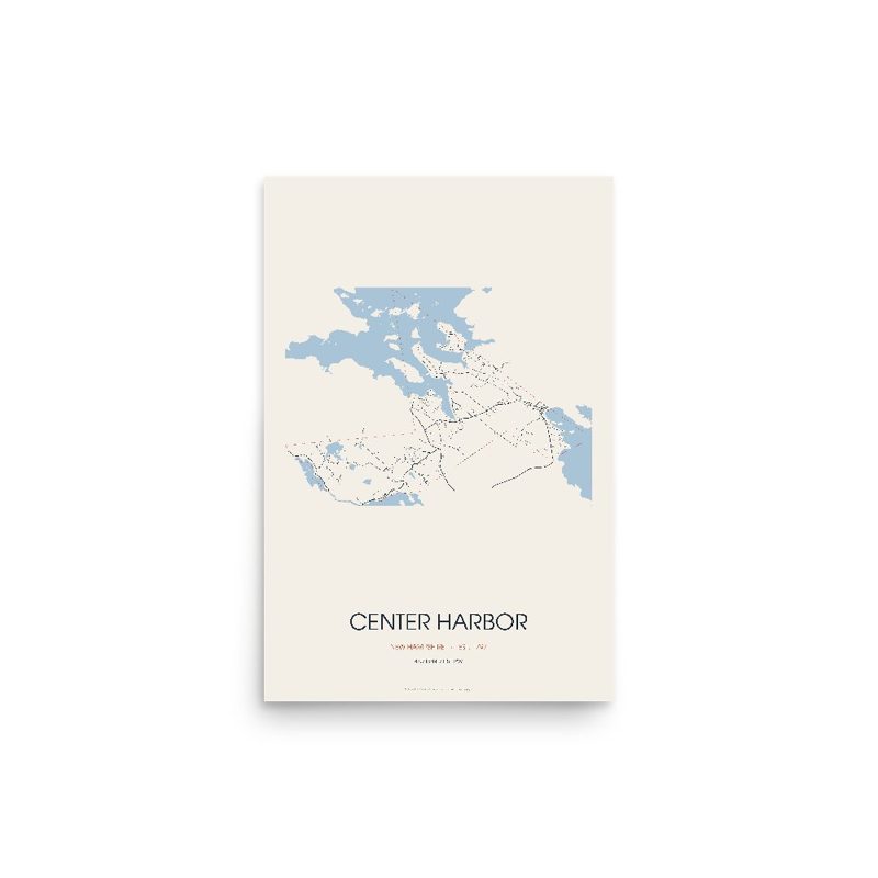 Center Harbor Street Map Poster · Linen