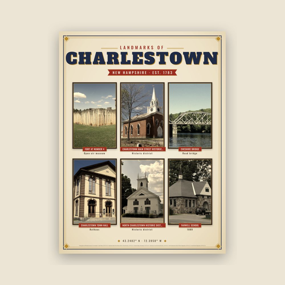Charlestown Landmarks Photo Poster