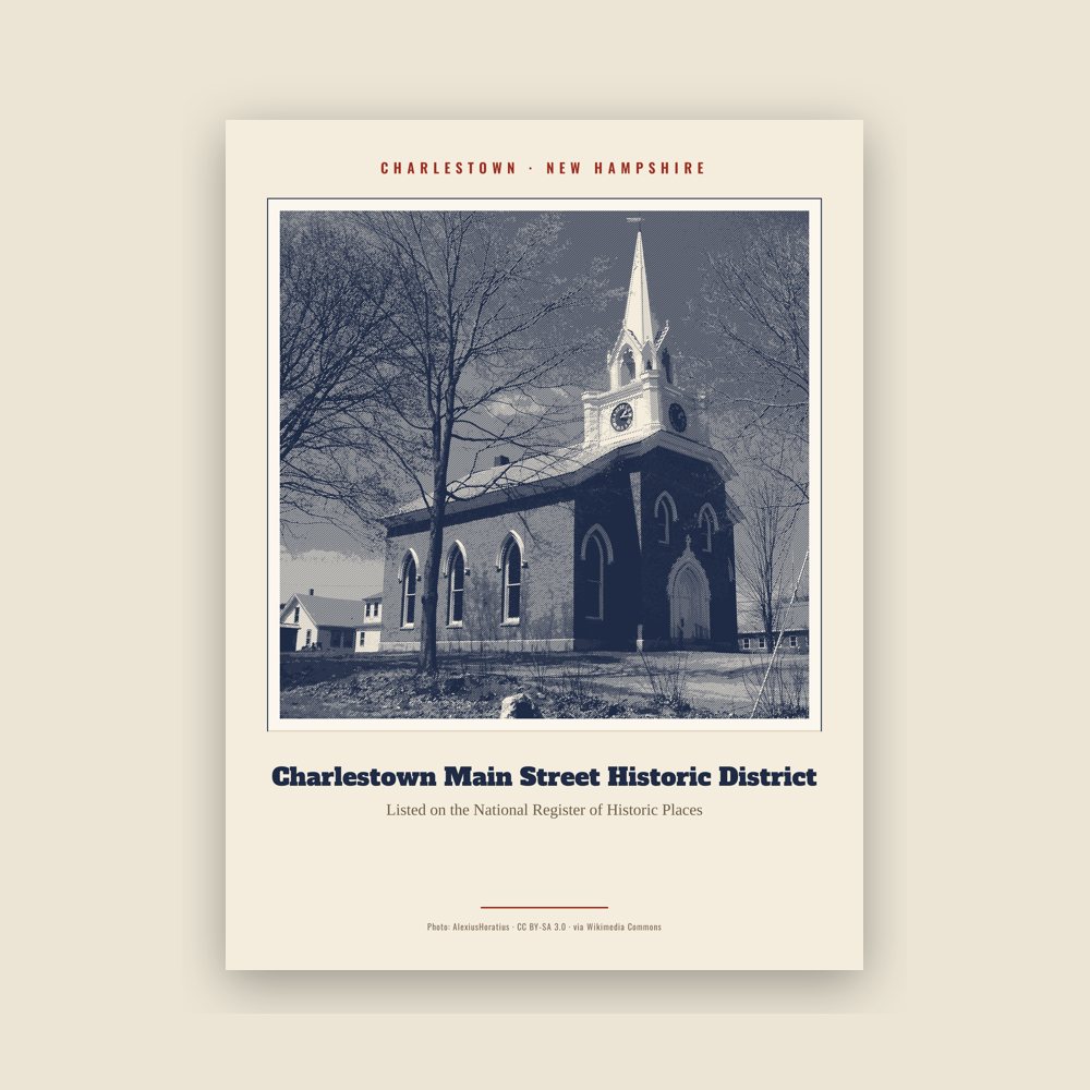 Charlestown Charlestown Main Street Historic District Landmark Print
