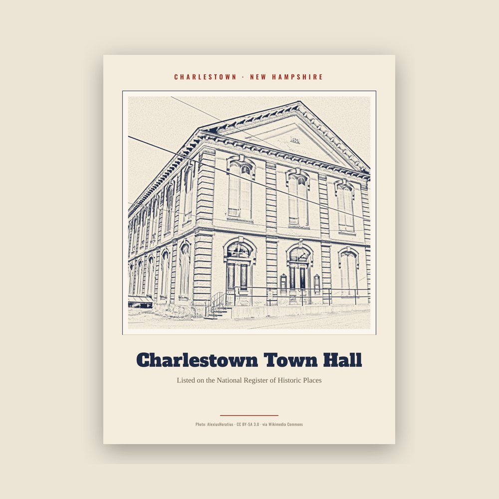 Charlestown Charlestown Town Hall Landmark Print